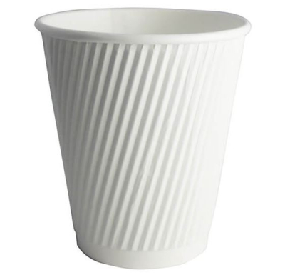 16OZ TRIPLE WALL RIPPLE CUP WHITE