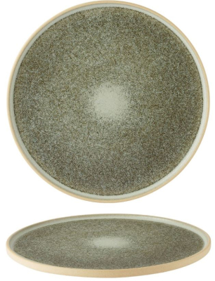 PISTACHIO WALLED PLATE 26CM PACK OF 6