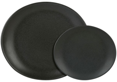 RUSTICO CARBON BISTRO OVAL PLATE 29.5CM/11.6Inch X12 C31305