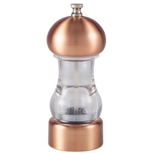 GENWARE COPPER PLATED & ACRYLIC SALT/PEPPER GRINDER 5.5Inch