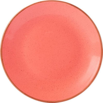 DPS PORCELITE SEASONS CORAL COUPE PLATE 11Inch