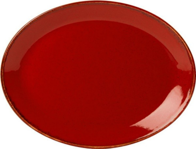 DPS PORCELITE SEASONS MAGMA OVAL PLATE 11.8Inch
