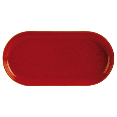 SEASONS MAGMA NARROW OVAL PLATE 32X20CM  X6  118132MA