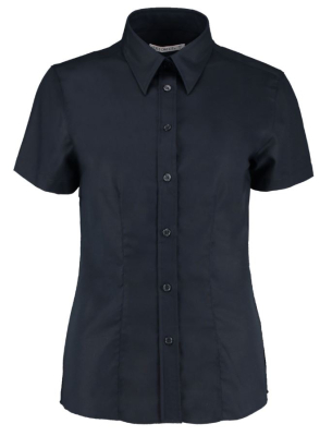 WOMEN'S TAILORED SHORT SLEEVE OXFORD SHIRT FRENCHNAVY UK16