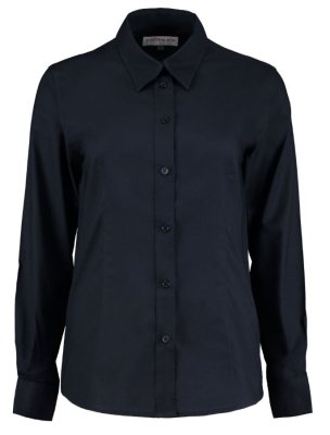 WOMEN'S TAILORED LONG SLEEVE OXFORD SHIRT FRENCHNAVY UK8