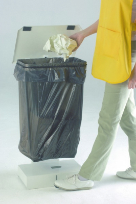 SACK HOLDER FRAME WITH PEDAL CB060-W WHITE