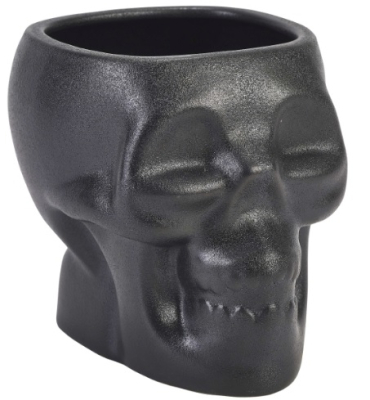 GENWARE CAST IRON EFFECT TIKI SKULL MUG 80CL 11X13.5X12CM