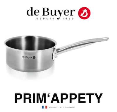 DE BUYER PRIM APPETY SAUCEPAN 16CM S/S INDUCTION 1.6LTR