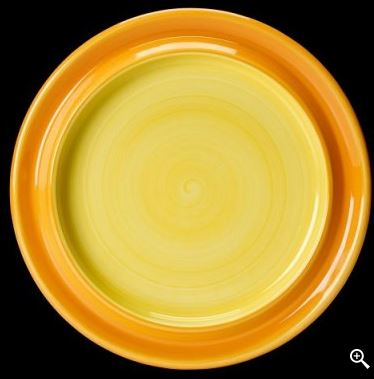 STEELITE FREEDOM YELLOW PLATE 25.5CM/10Inch X6  16070122