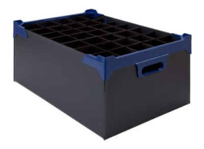 GLASS STORAGE BOX 500X345X200 FOR 35 CHAMPAGNE FLUTES PK5