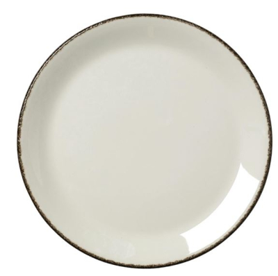 STEELITE ALUMINA VITRIFIED CHARCOAL DAPPLE COUPE PLATE 9Inch
