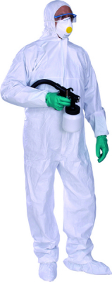 DISPOSABLE BOILER SUIT DG062-L LARGE WHITE