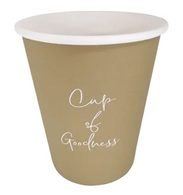 8OZ SIGNATURE OATMEAL HOT CUP SINGLE WALL X1000