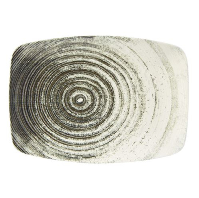 SWIRL RECT PLATE 27CM PORLAND ENIGMA 10 3/4Inch