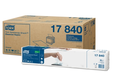 TORK XPRESSNAP SNACK NAPKIN 1 Ply 4FOLD