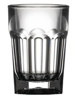 ELITE REMEDY POLYCARBONATE SHOT GLASS 0.8OZ/25ML LINED CE