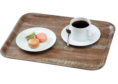CAMBRO DARK OAK MADEIRA LAMINATED TRAY 360X460MM