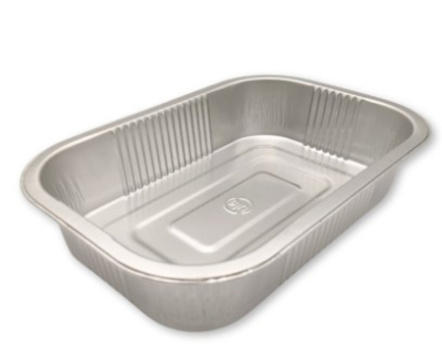 ALUMINIUM SMOOTHWALL FOIL TRAY 220X150X44MM 1000CC