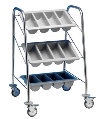 CUTLERY TROLLEY 3 CONTAINERS