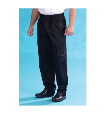 DENNY'S BLACK ELASTICATED TROUSERS XXX LARGE DC18B