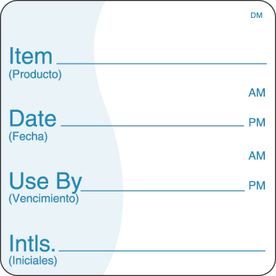 USE BY DISSOLVE-A-WAY LABELS 250CT 2X2Inch
