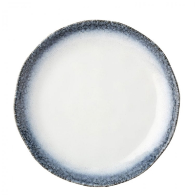 UTOPIA STONEWARE ISUMI WHITE/BLUE PLATE 10Inch
