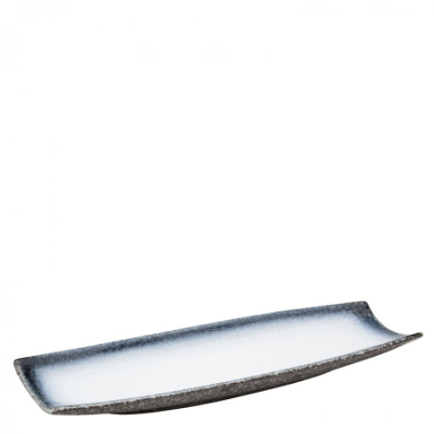 UTOPIA STONEWARE ISUMI WHITE/BLUE PLATTER 12.6Inch