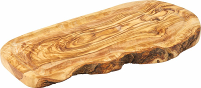 UTOPIA OLIVE WOOD OBLONG BOARD WITH JUICE GROOVE 13.8X6.7Inch+/-