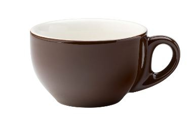 UTOPIA SUPER VITRIFIED PORCELAIN BARISTA BROWN LATTE CUP 10OZ