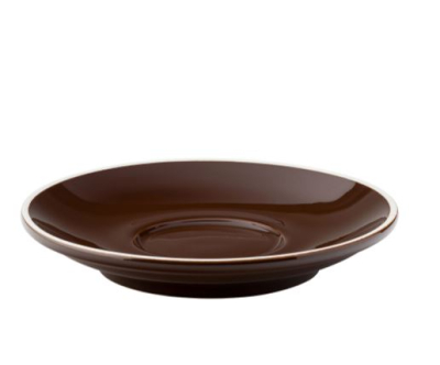 UTOPIA SUPER VITRIFIED PORCELAIN BARISTA BROWN SAUCER 6Inch