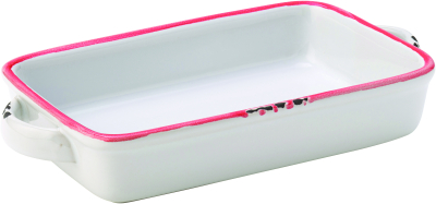 UTOPIA AVEBURY RED STONEWARE SMALL RECTANGULAR DISH 6.9Inch