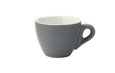 UTOPIA SUPER VITRIFIED PORCELAIN BARISTA GREY ESPRESSO CUP 2.8OZ