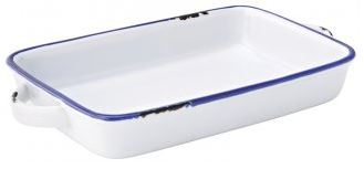 UTOPIA AVEBURY BLUE STONEWARE LARGE RECTANGULAR DISH 8.5Inch