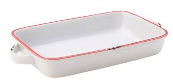 UTOPIA AVEBURY RED STONEWARE LARGE RECTANGULAR DISH 8.5Inch