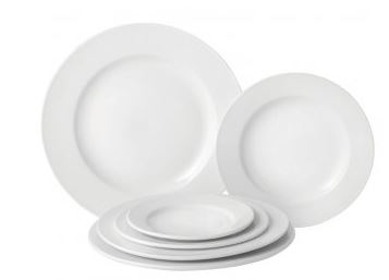 UTOPIA VITRIFIED PORCELAIN PURE WHITE WIDE RIM PLATE 11.5Inch