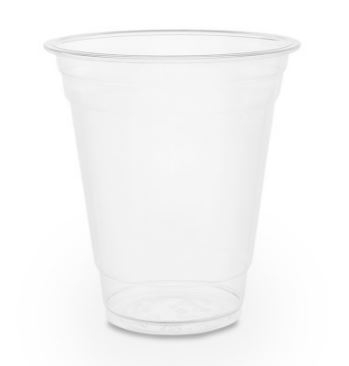 PLAIN UNBRANDED 12OZ SMOOTHIE CUP VEGWARE X 1000
