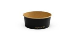 VEGWARE 750ML ROUND BLACK DELI CONTAINER BLACK/KRAFT