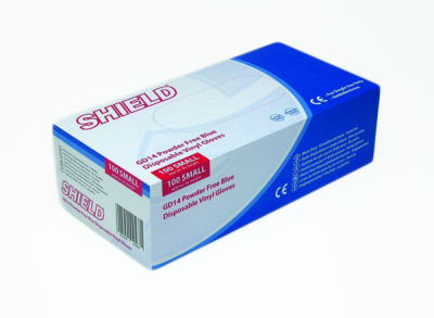 BLUE VINYL POWDERLESS GLOVES MEDIUM  486395 DG160-M