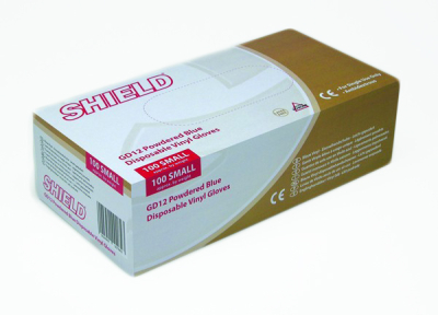 BLUE VINYL GLOVES SMALL POWDERED  DG159-S