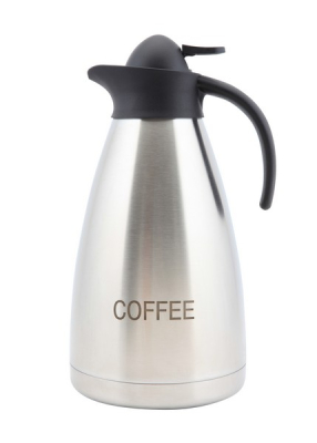 COFFEE INSCRIBED VAC JUG S/S CONTEMPORARY 2LTR