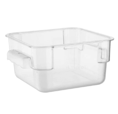 HYGIPLAS POLYCARBONATE SQUARE STORAGE CONTAINER - 1.5LTR