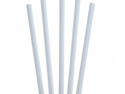 WHITE SHAKE STRAW UNWRAPPED 8MMX200MM 30X200 STRAWS X6000
