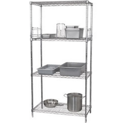 4 TIER WIRE SHELVING UNIT 24Inch DEEP 915X610MM