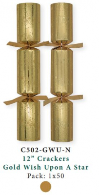 12Inch GOLD WISH UPON A STAR CHRISTMAS CRACKER