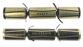 12Inch GOLD & BLACK CELEBRATION CRACKERS