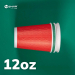 12OZ DW EMBOSSED CHRISTMAS CUP MIXED COLOURS X500